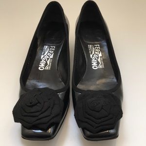 Patent leather Ferragamo heels